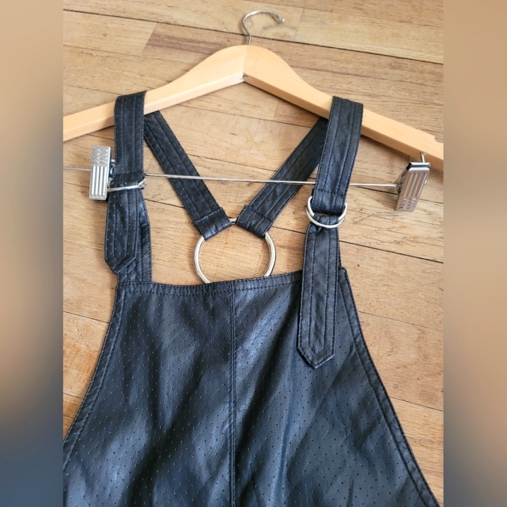 TOWNSEN, Rookie‎ Overalls in Abyss, Black Perforated Vegan Leather, Size XS - Picture 7 of 8